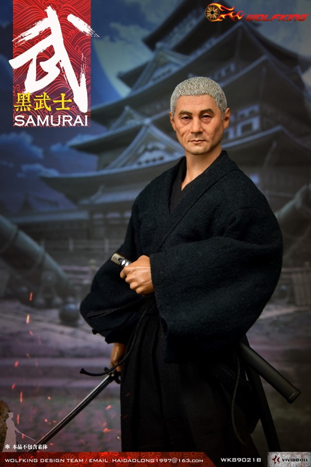 [สั่งจอง]WOLFKING 1/6 WK89021 A/B/C/D Black Samurai Custom Kit