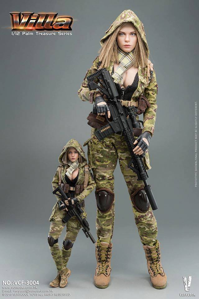 [สั่งจอง]VERYCOOL VCF-3004 Palm Treasure Series 1/12 MC Camouflage Women Soldier- Villa
