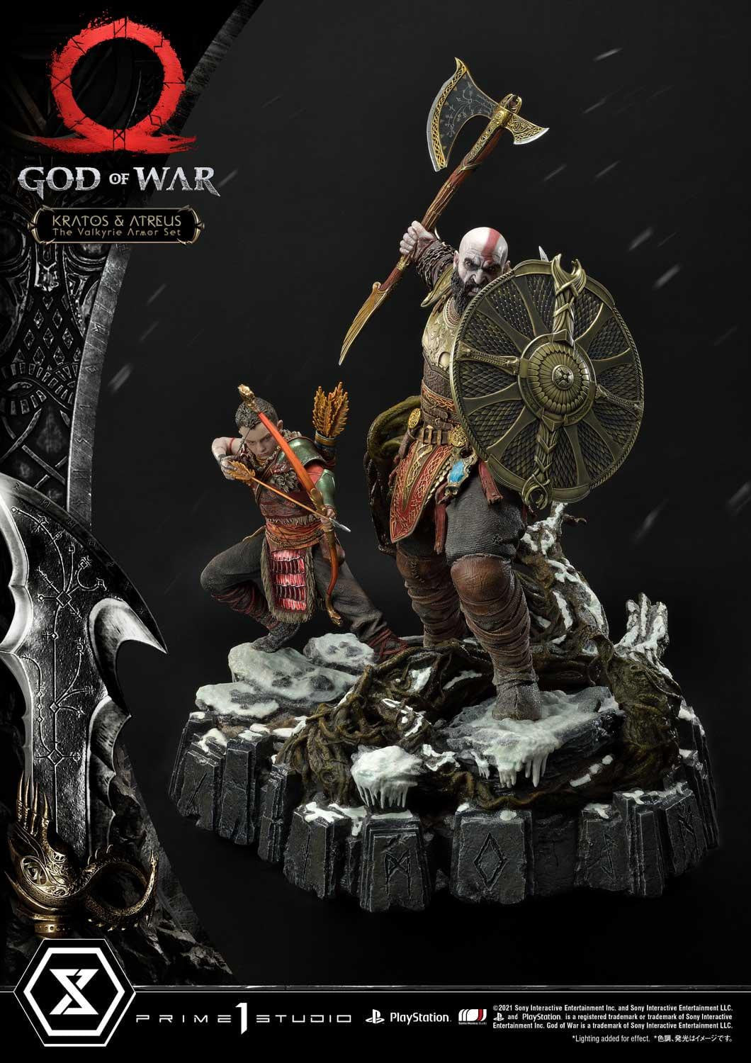 [สั่งจอง]Prime 1 Studio UPMGOW-03DX 1/4 : God of War - Kratos & Atreus The Valkyrie Armor Set (Deluxe Version)