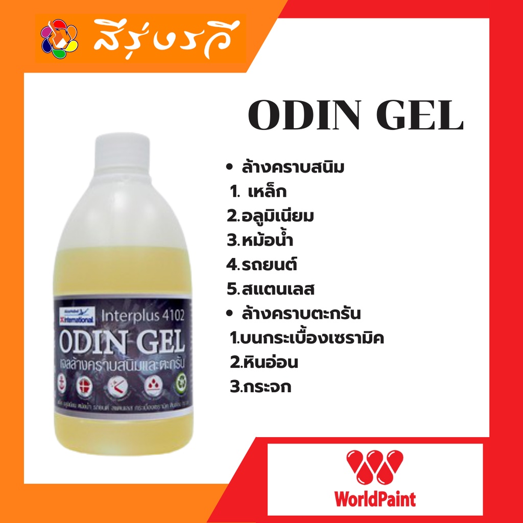 ODIN GEL เจลล้างคราบสนิมและคราบตะกรัน น้ำยาล้างคราบสนิม ฟรี แปรงทาสี 1.5 พัมคิน