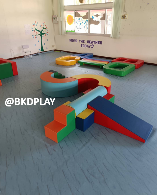 ชุดตัวSสูง45ซม. ทางเดินฝึกการทรงตัว-พัฒนาการนุ่มนิ่ม8ชิ้น ทางเดิน pvc, ตัวS เบาะนุ่มนิ่ม หนัง soft play, indoor playground เครื่องเล่นสนามในร่ม kidzone มุมเด็ก