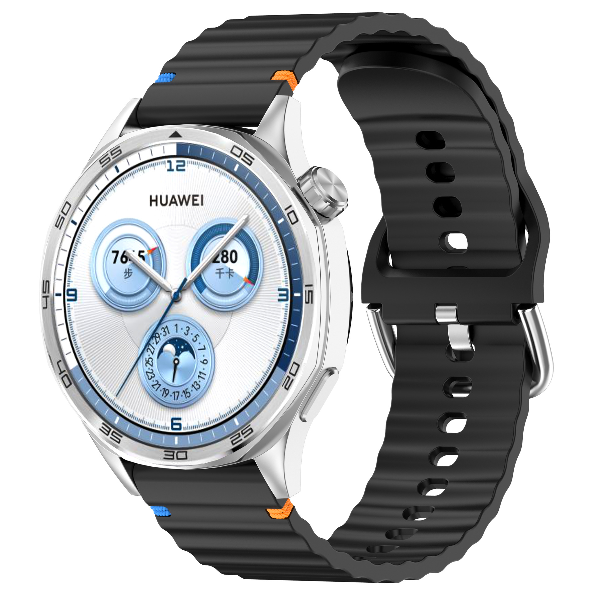 Shopdodi ASFE สายนาฬิกา 22mm ซิลิโคน สำหรับ Huawei Watch GT5, Xiaomi Watch S4 Smart watch Straps