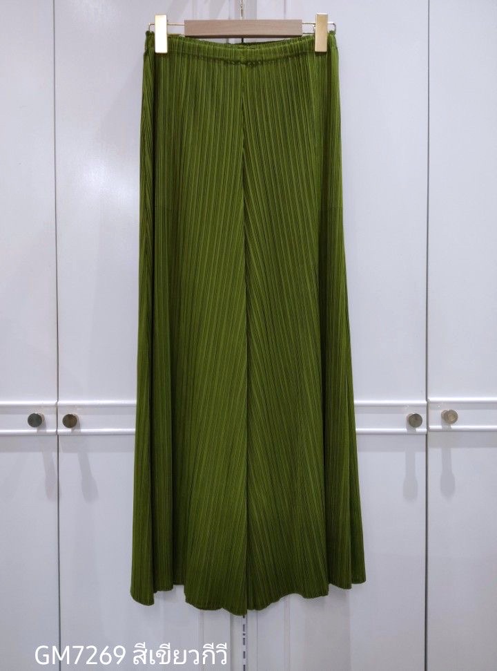 ยาว 36.5 นิ้ว 2MUAY รุ่น GM7269 กางเกงอัดพลีท WIDE LEG PLEATED PANTS 15 สี FREE SIZE