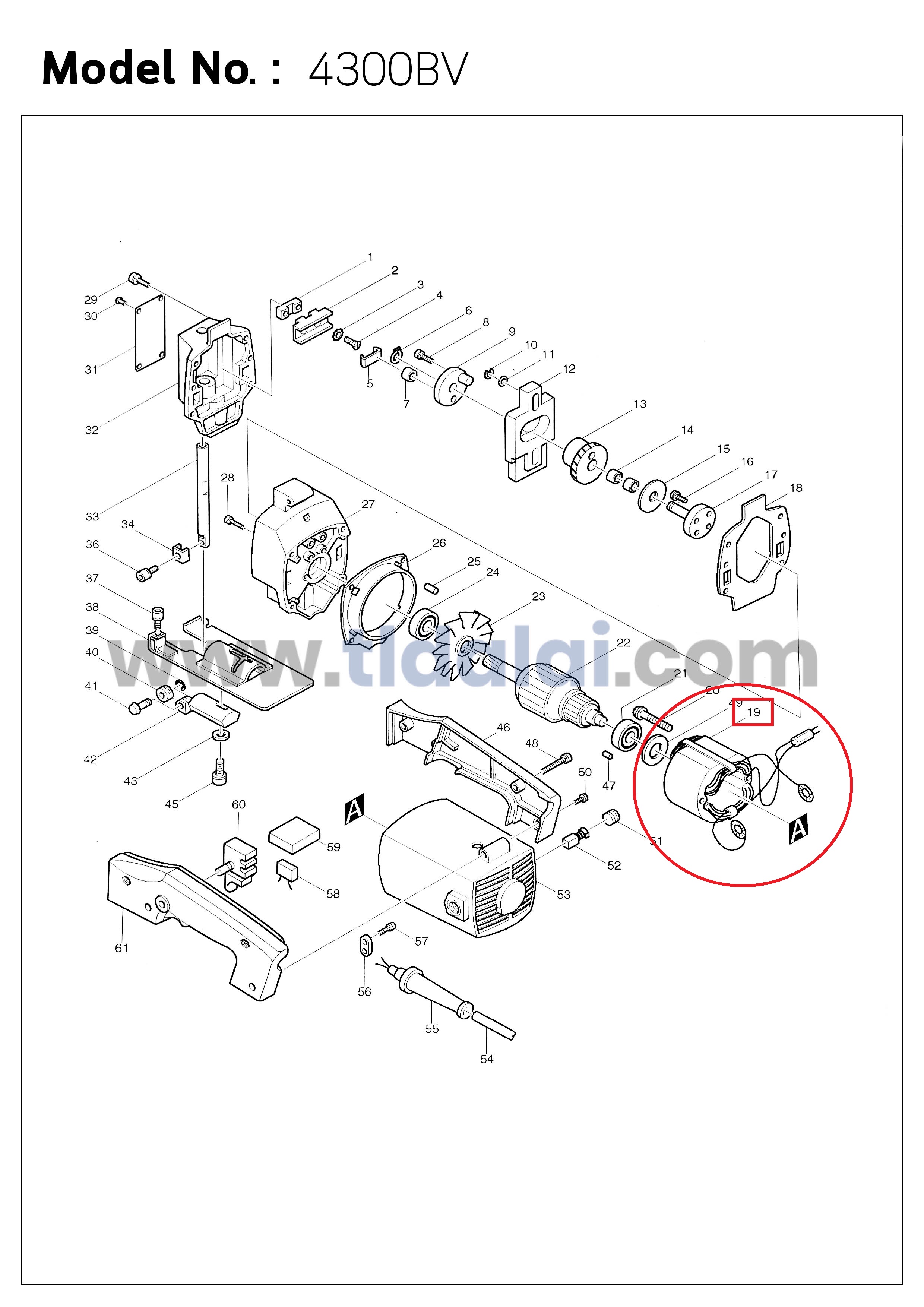 ฟิลคอยล์ (C)เลื่อยจิ๊กซอว์ Makita มากีต้า รุ่น 4300BV, 4300BA