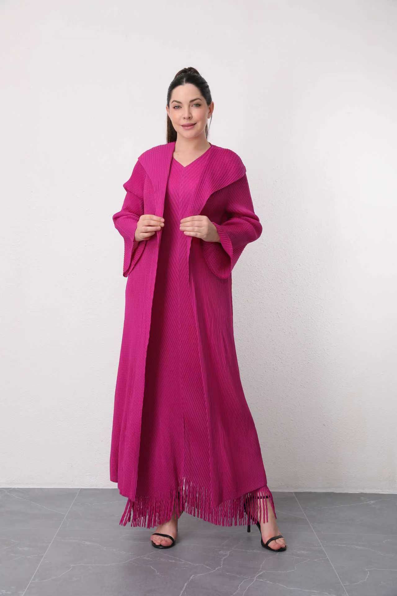 2MUAY รุ่น GA2001 FRINGE MAXI PLEATED SET 5 สี FREE SIZE