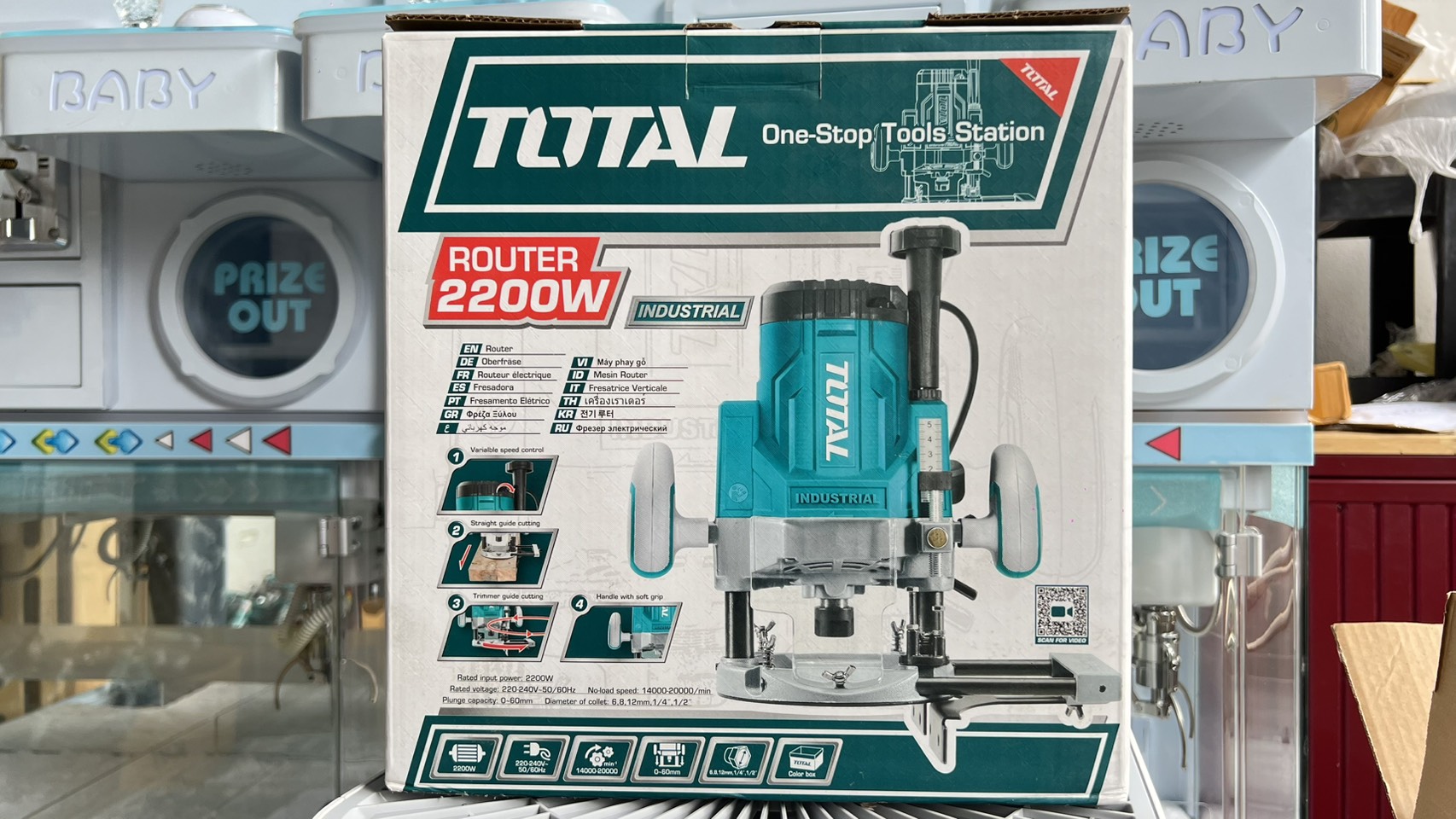 Total เราเตอร์ เครื่องเซาะร่อง รุ่น TR111226 1/2 นิ้ว 2200W (รุ่นงานหนัก)