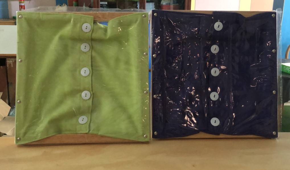 กรอบฝึกการแต่งตัว ตู้ใส่ได้ 6 ชิ้น (สามารถเลือกชุดฝึกเพิ่มได้) ฝึกแต่งกาย ผูกเชือก ติดกระดุม รูดซิป ใส่เข็มขัด และอื่นๆ สื่อการสอน เด็กอนุบาลมอนเตสซอรี่ ,montessori, สื่อการสอนประถม