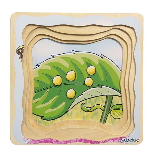 เกมปริศนา-วงจรชีวิตของผีเสื้อ ของเล่น, ของเล่นเด็ก, จิ๊กซอว์, ตัวต่อ, ของเล่นไม้, ของเล่นเสริมพัฒนาการ, ของเล่นเด็กอนุบาล