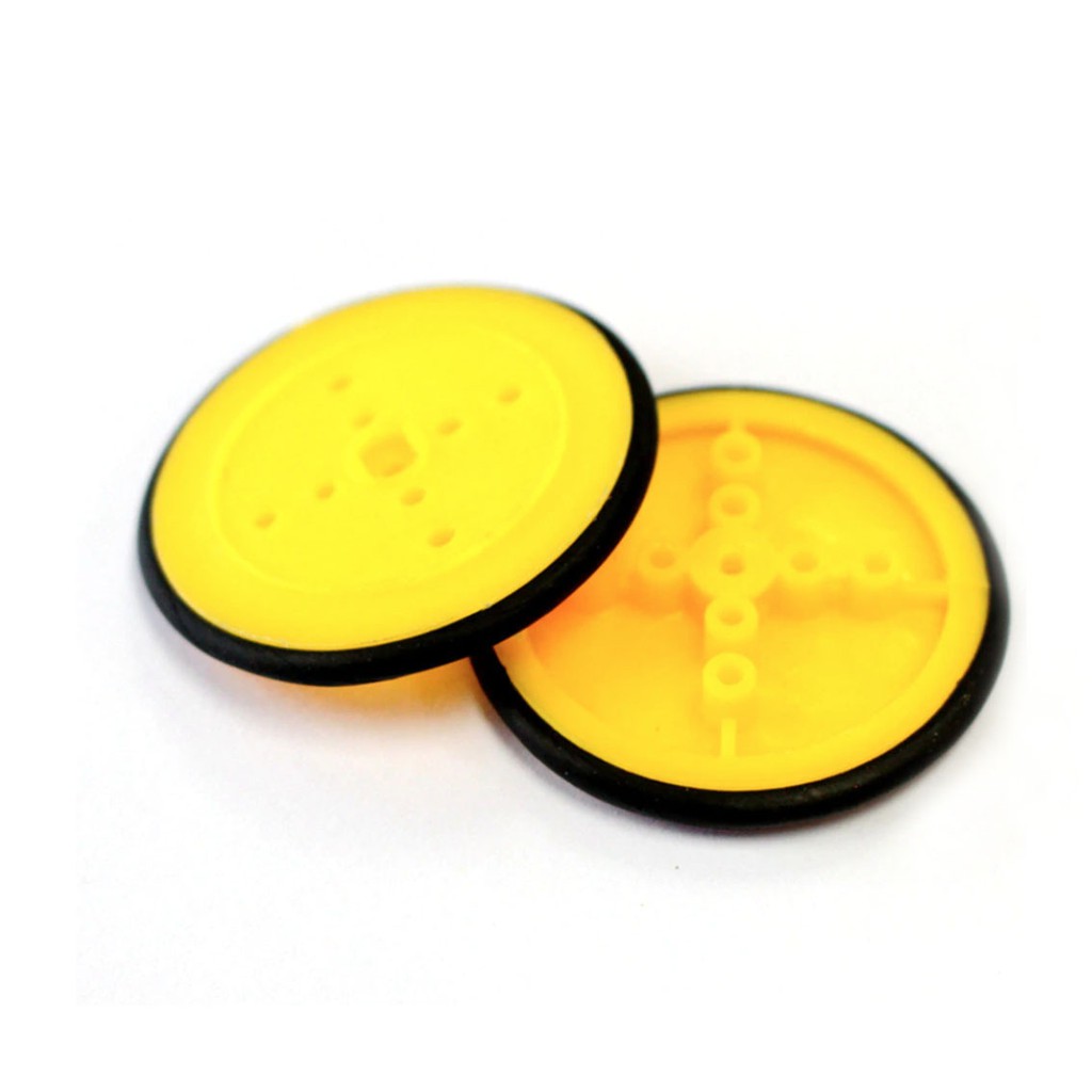 ล้อหุ่นยนต์ขนาดเล็ก TT motor tire 410 rubber wheel
