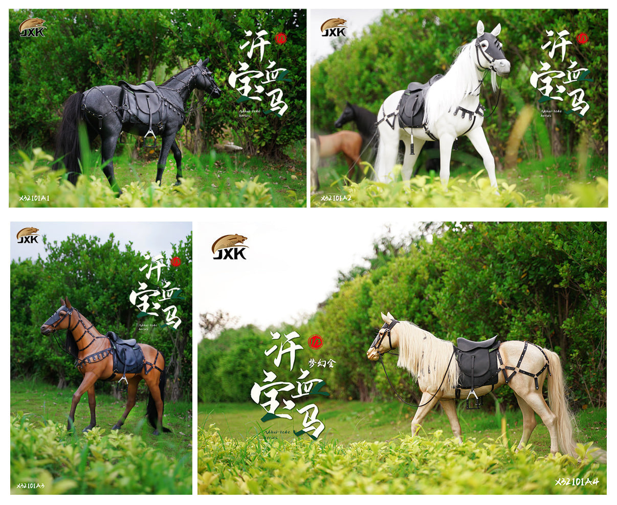 [สั่งจอง]JXK X32101A 1/3 : Akhal-teke horses