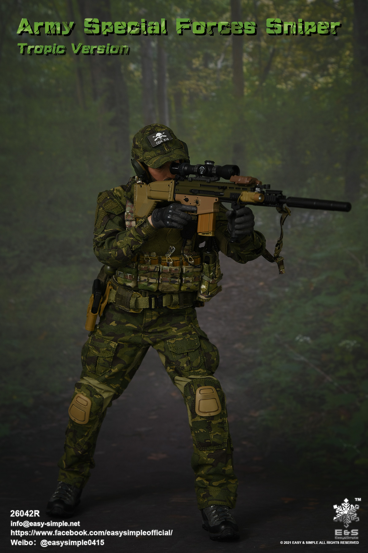 [สั่งจอง] Easy&Simple 26042R 1/6 : Army Special Forces Sniper Tropic Version