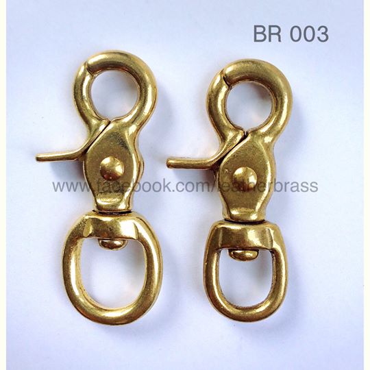 BR003 ตะขอทองเหลืองแท้ Leatherbrass **ราคาต่อชิ้น** อะไหล่กระเป๋า