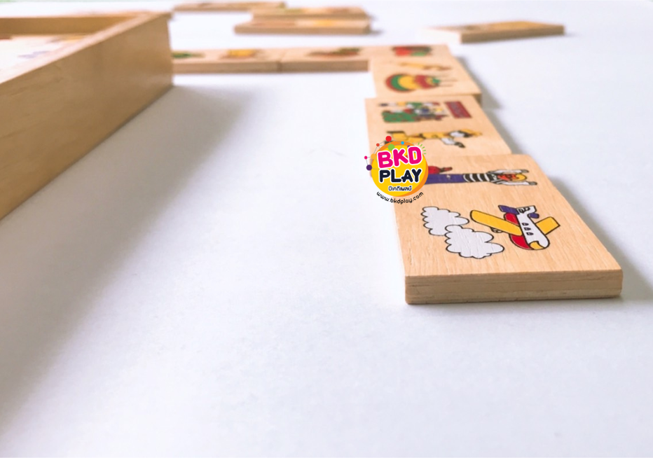 โดมิโความสัมพันธ์ , ของเล่นไม้, ของเล่นเสริมพัฒนาการ, ของเล่นเด็กอนุบาล, สื่อการสอนเด็กอนุบาล
