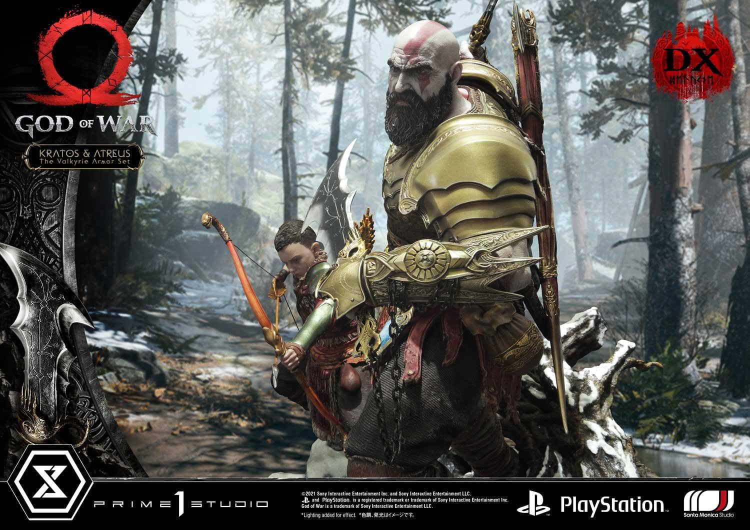 [สั่งจอง]Prime 1 Studio UPMGOW-03DX 1/4 : God of War - Kratos & Atreus The Valkyrie Armor Set (Deluxe Version)