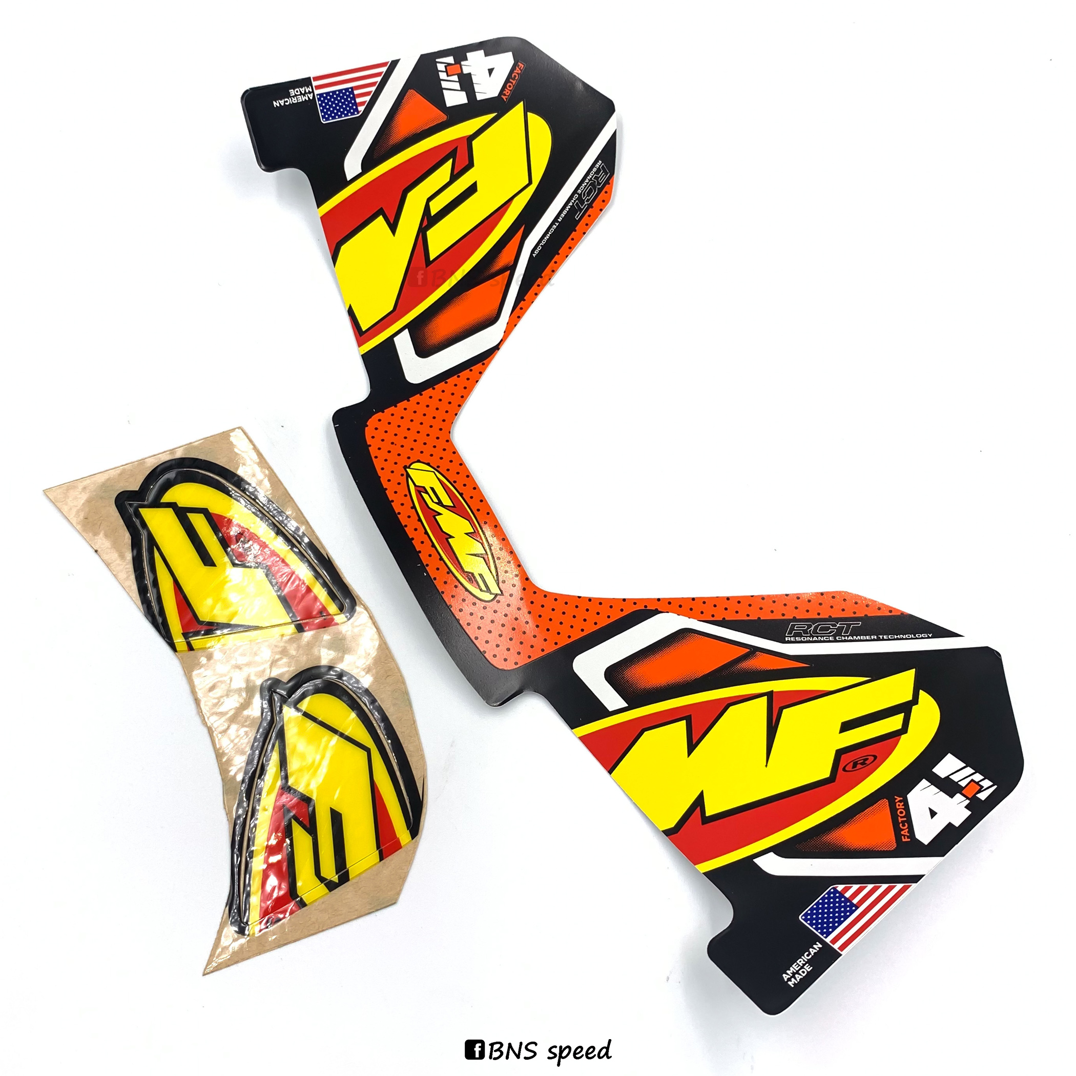 สติ๊กเกอร์ปลายท่อ 4 จังหวะ FMF 4.1 COLORWAYS 2020 LOGO KIT - Orange