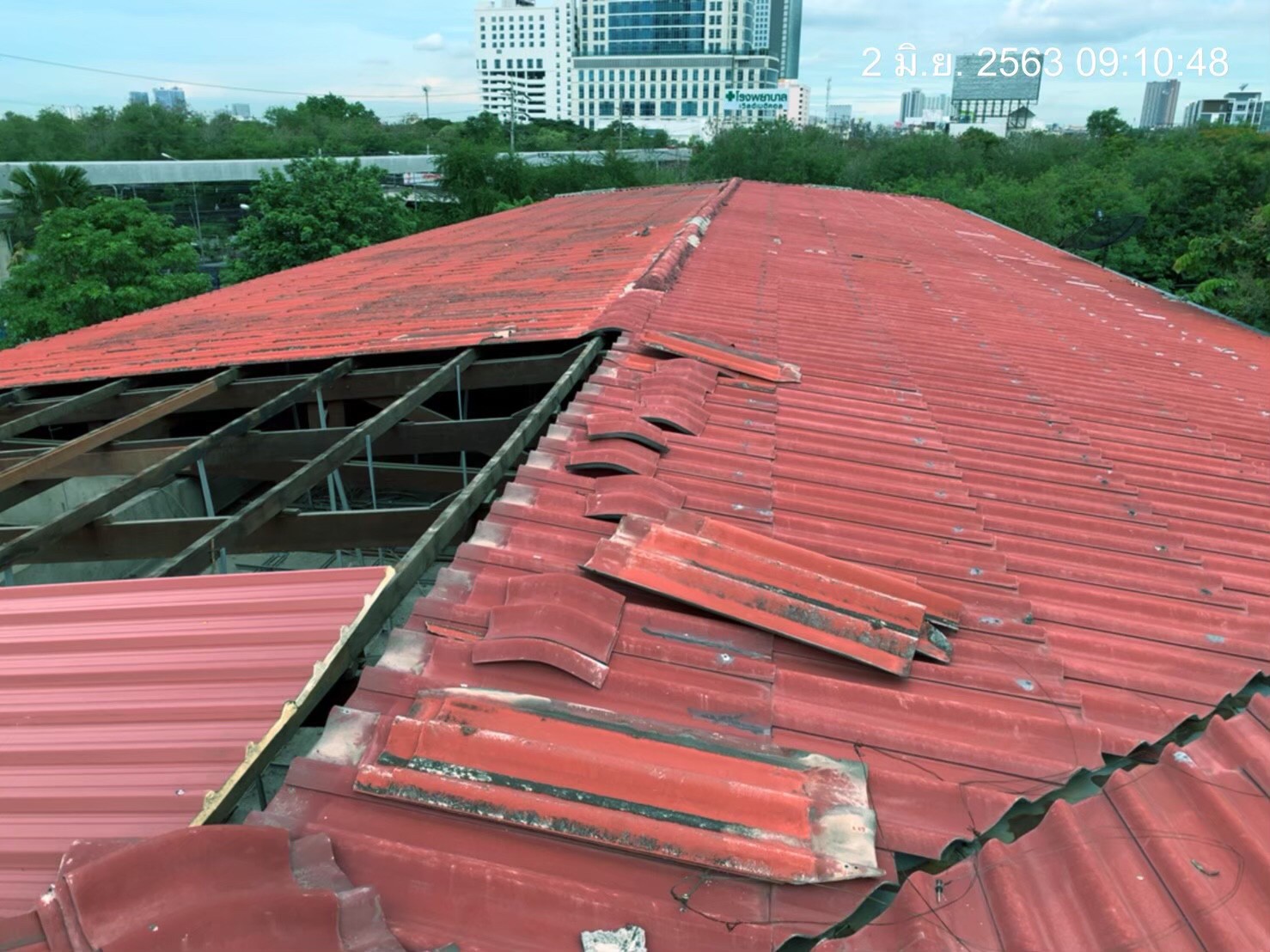 ดุริยางค์ตำรวจ(ปากเกร็ด) ปรับปรุงหลังคา,ฝ้า,เพดาน