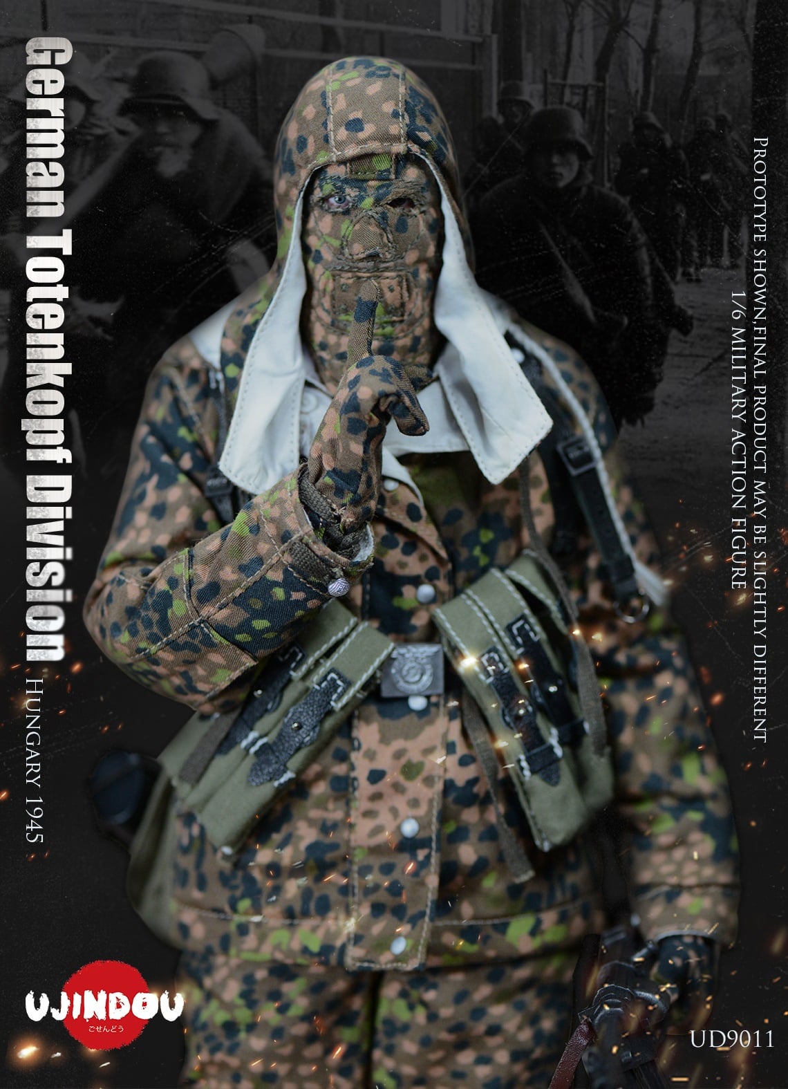 [สั่งจอง]UJINDOU UD9011 1/6 : WW2 German Totenkopf Division Hungary 1945 Action Figure