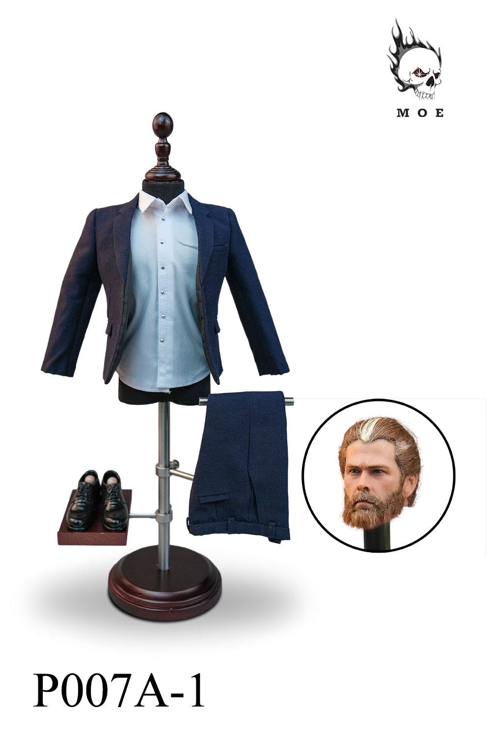 [สั่งจอง]MOETOYS P007A/B/C 1/6 : Mens Head Sculpt & Narrow Shoulder Suit