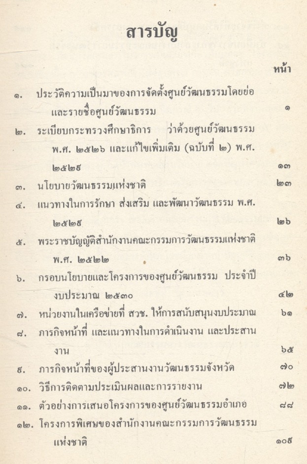คู่มือการปฏิบัติงาน ศูนย์วัฒนธรรม