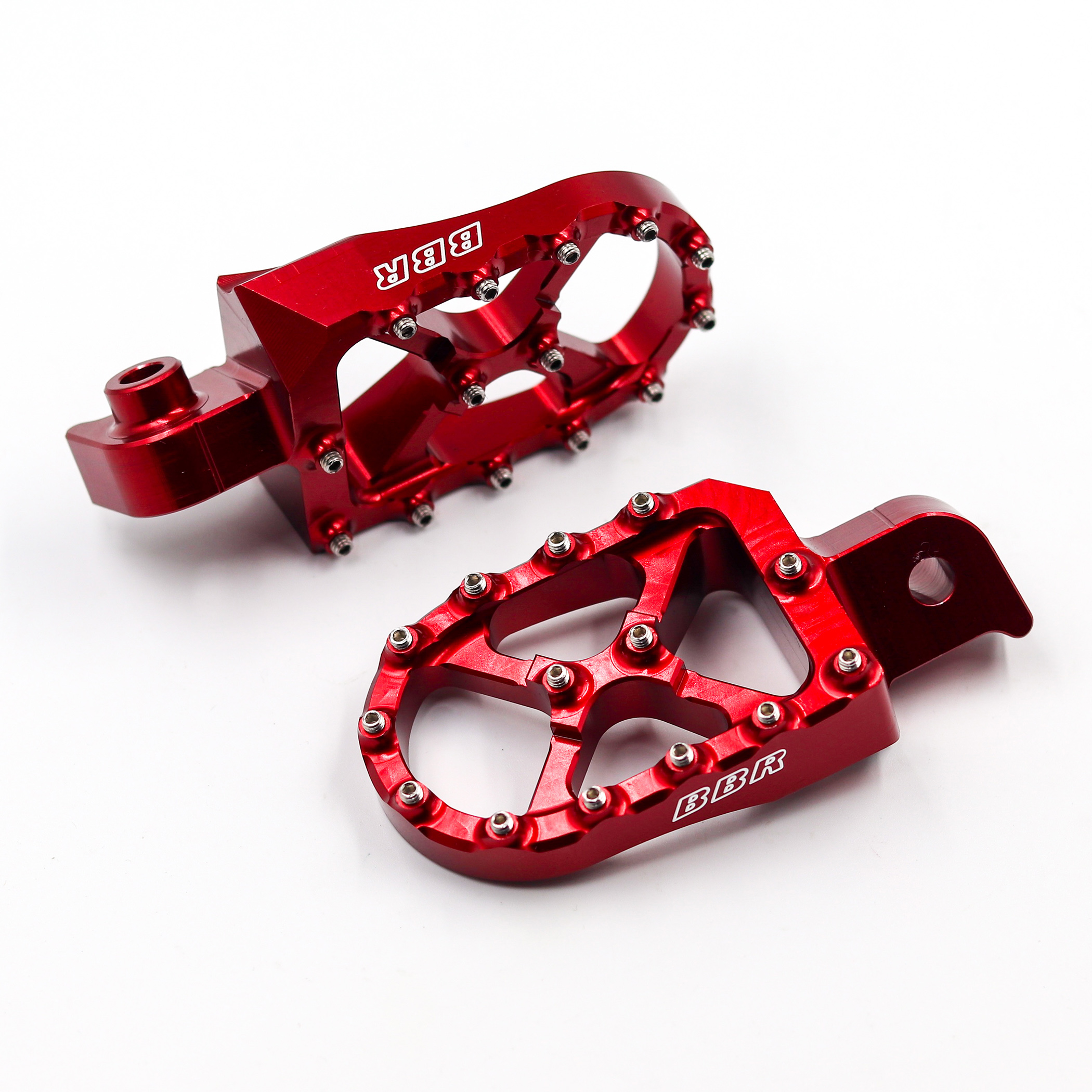 พักเท้า Super Zero KLX110/L (ลาย BBR) สีแดง