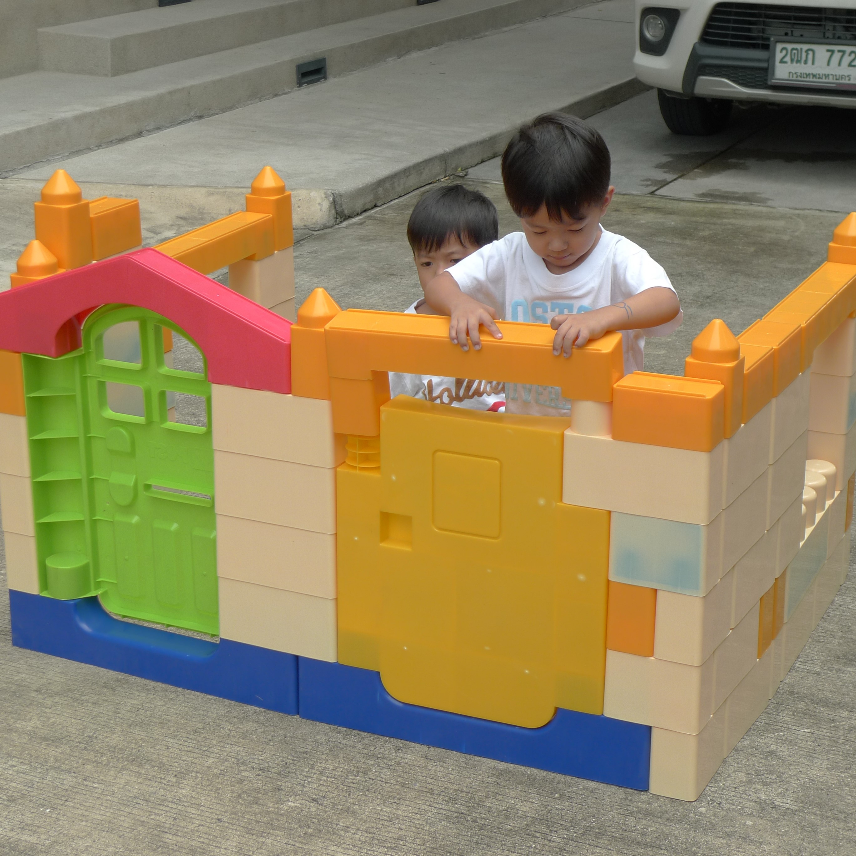 0741 Big Block บล็อกยักษ์ต่อสร้างบ้าน สีพาสเทล ขนาดใหญ่ 75 ชิ้น มีแถมเพิ่มอีก , พลาสติกหนาอย่างดี พร้อมส่ง มีจำกัด ราคาโรงงาน