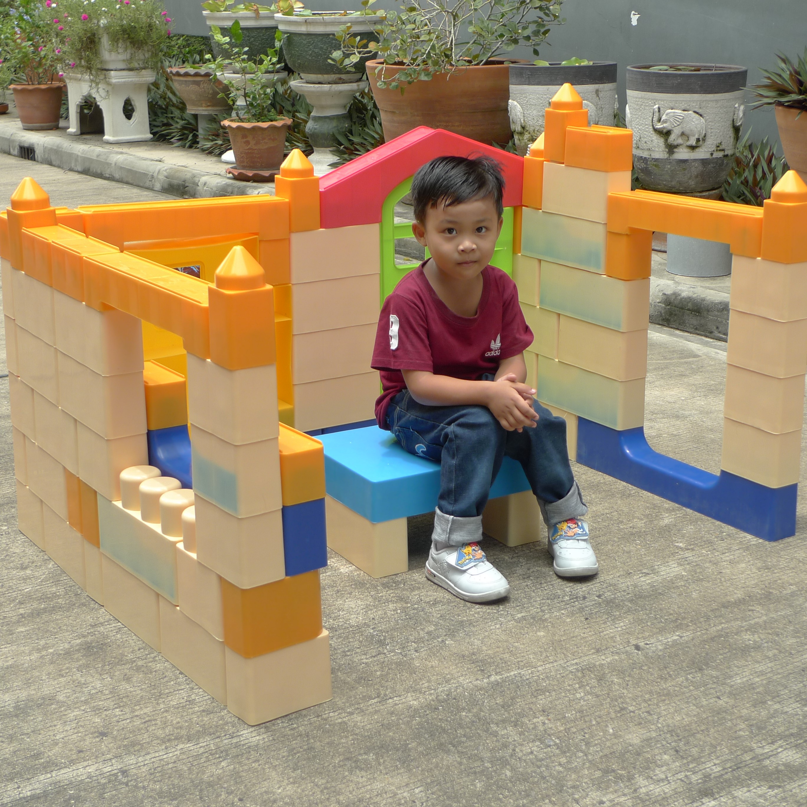 0741 Big Block บล็อกยักษ์ต่อสร้างบ้าน สีพาสเทล ขนาดใหญ่ 75 ชิ้น มีแถมเพิ่มอีก , พลาสติกหนาอย่างดี พร้อมส่ง มีจำกัด ราคาโรงงาน