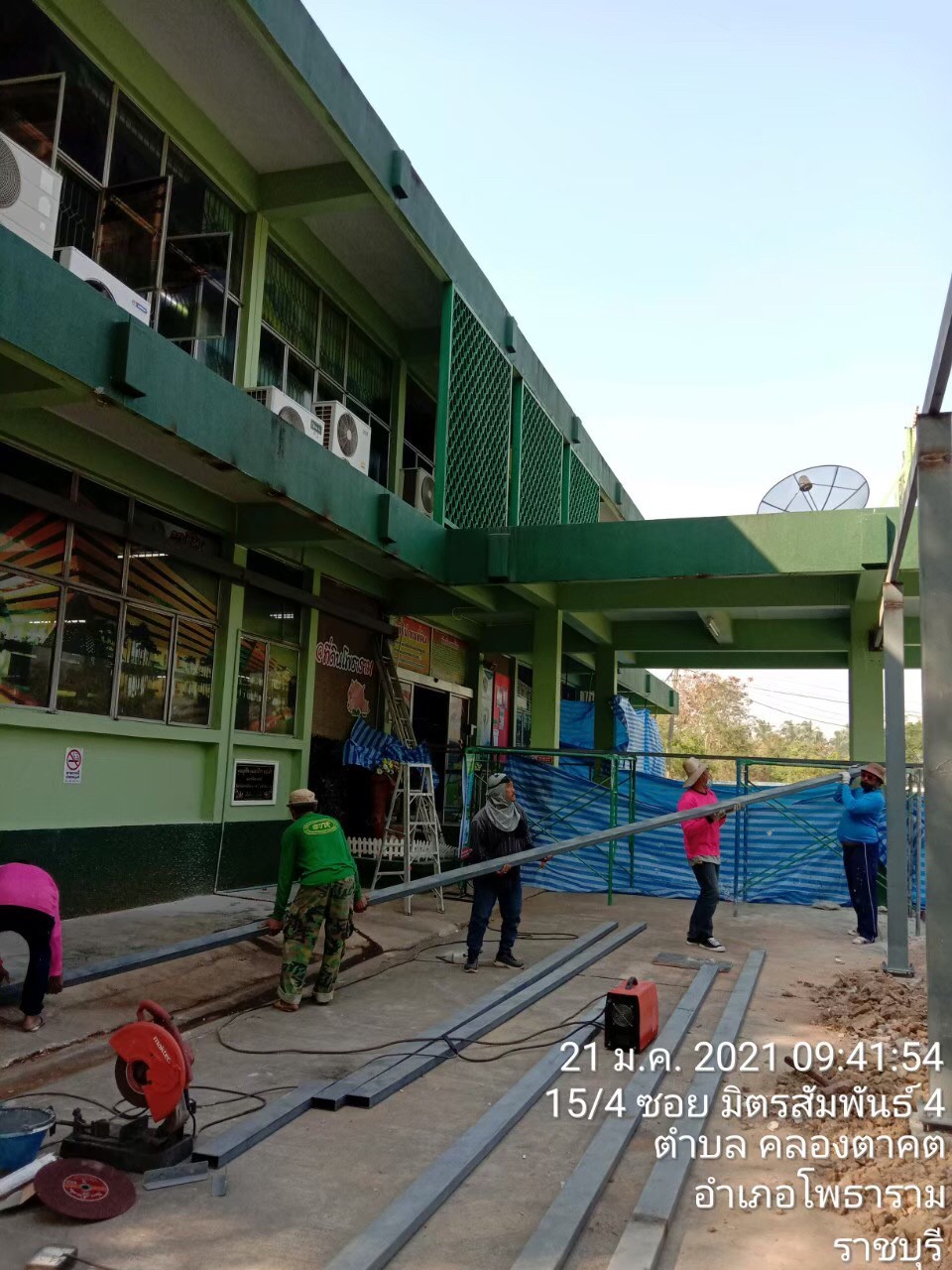 สร้างหลังคา&ทางเดินกรมที่ดิน สาขาโพธาราม(ราชบุรี)