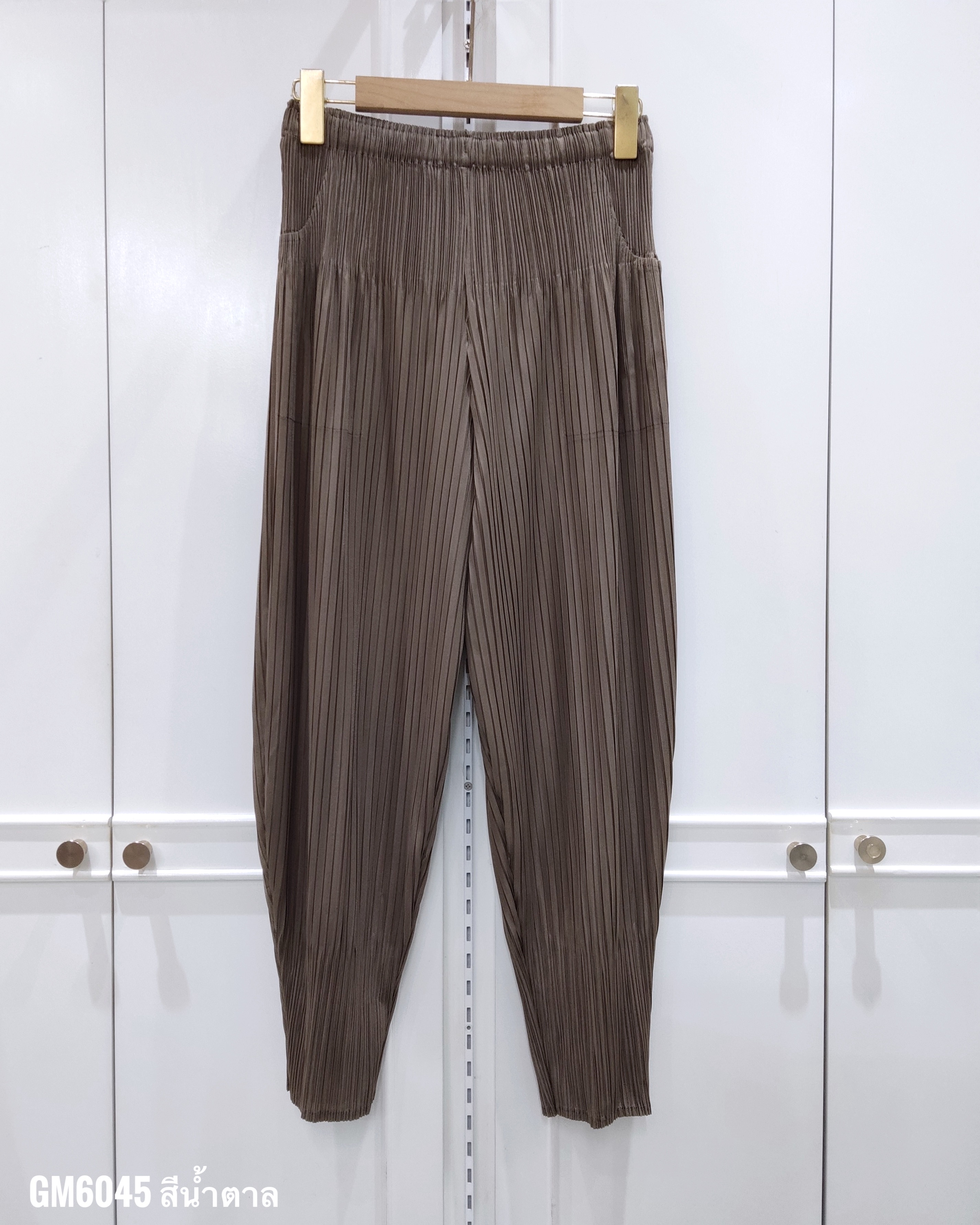 ยาว 34 นิ้ว 2MUAY รุ่น GM6045 กางเกงอัดพลีท FLUFFY PLEATED PANTS 31 สี FREE SIZE