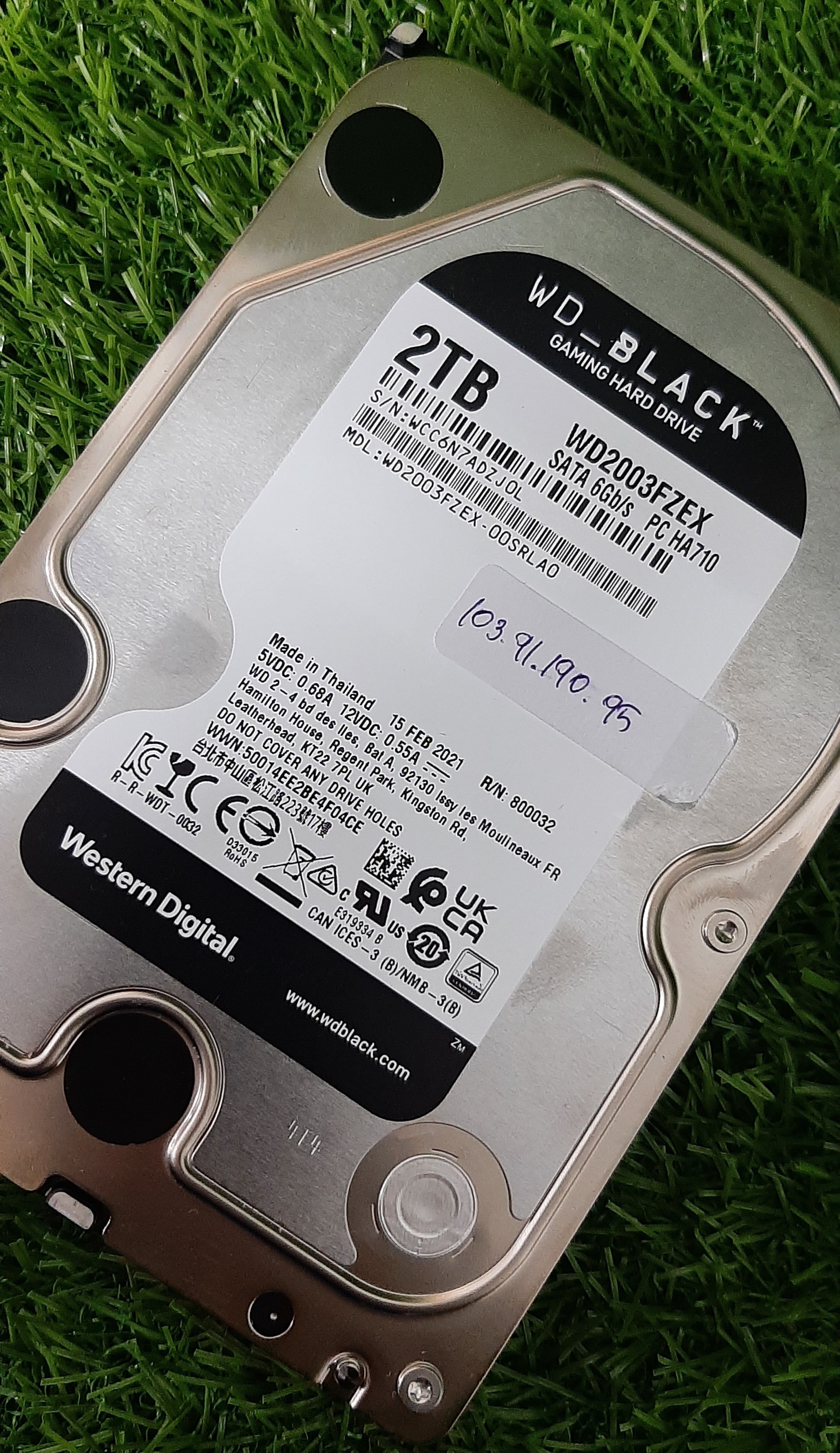WD Black 2TB SATA 3.5 6Gbps 7200RPM" ฮาร์ดดิสก์ มือสอง สภาพดี มีประกัน