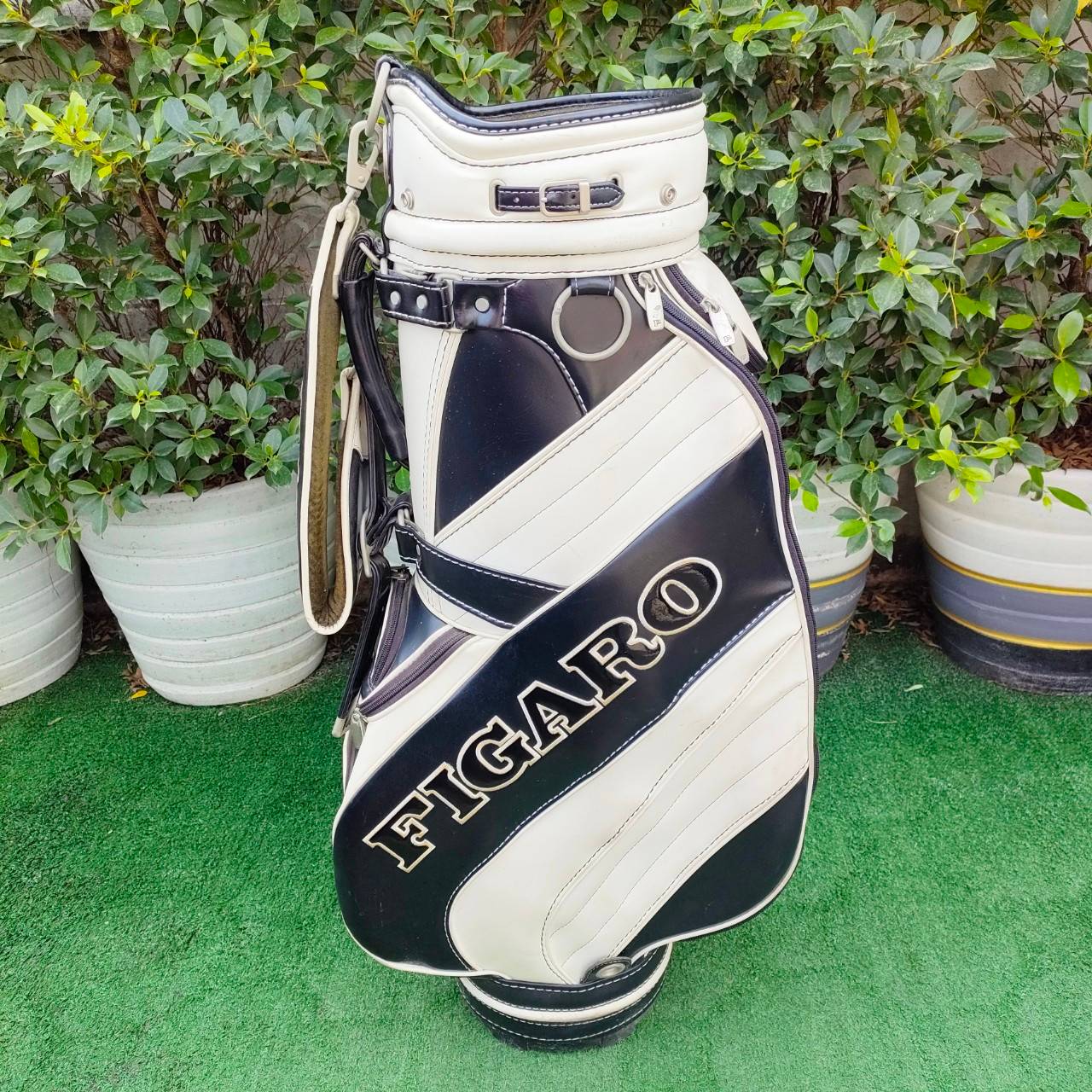 ถุงกอล์ฟ FIGARO มือสอง เท่มากๆ ถุงสวย ถุง TOUR ใบฝหญ่ หนังสวย บุกำมะหยี่
