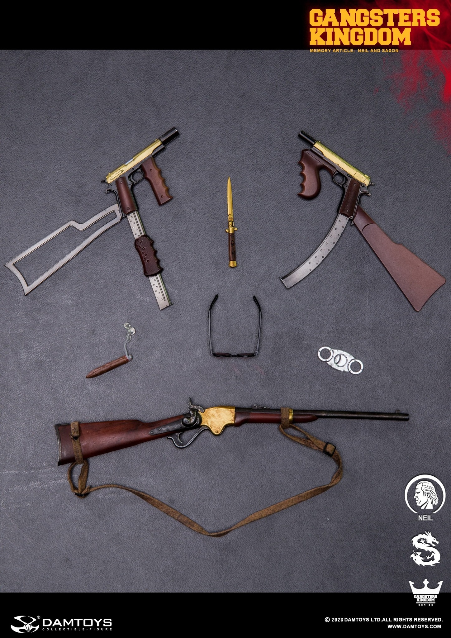 [พร้อมส่ง ]DAMTOYS gks005L 1/6 : Gangsters Kingdom 2023 WF LIMITED EDITION - Neil and Saxon