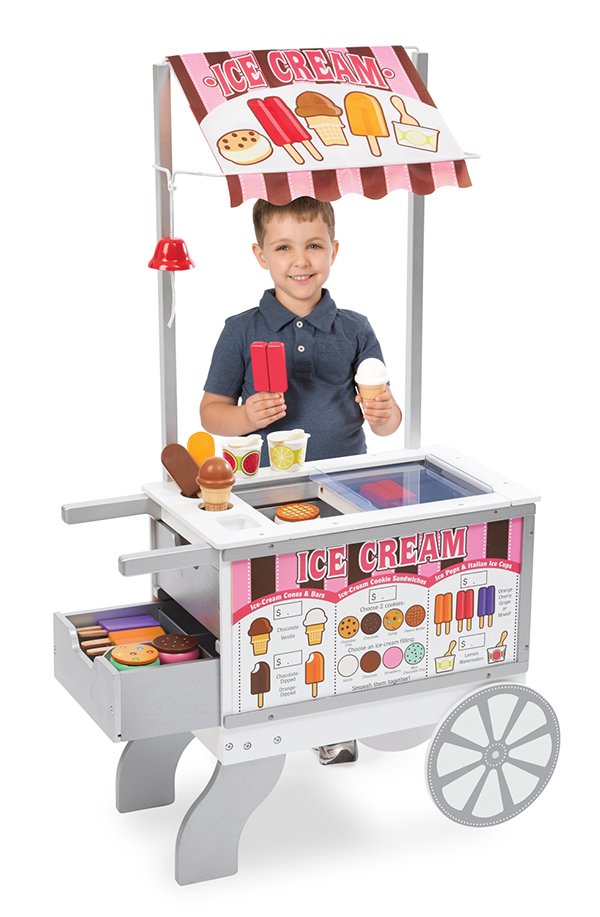 ชุดรถเข็นขายไอศกรีม และ ขายฮอทด๊อก Snacks & Sweets Food Cart Melissa&Doug, รุ่น 9350 ของเล่นเสริมพัฒนาการ, ของเล่น