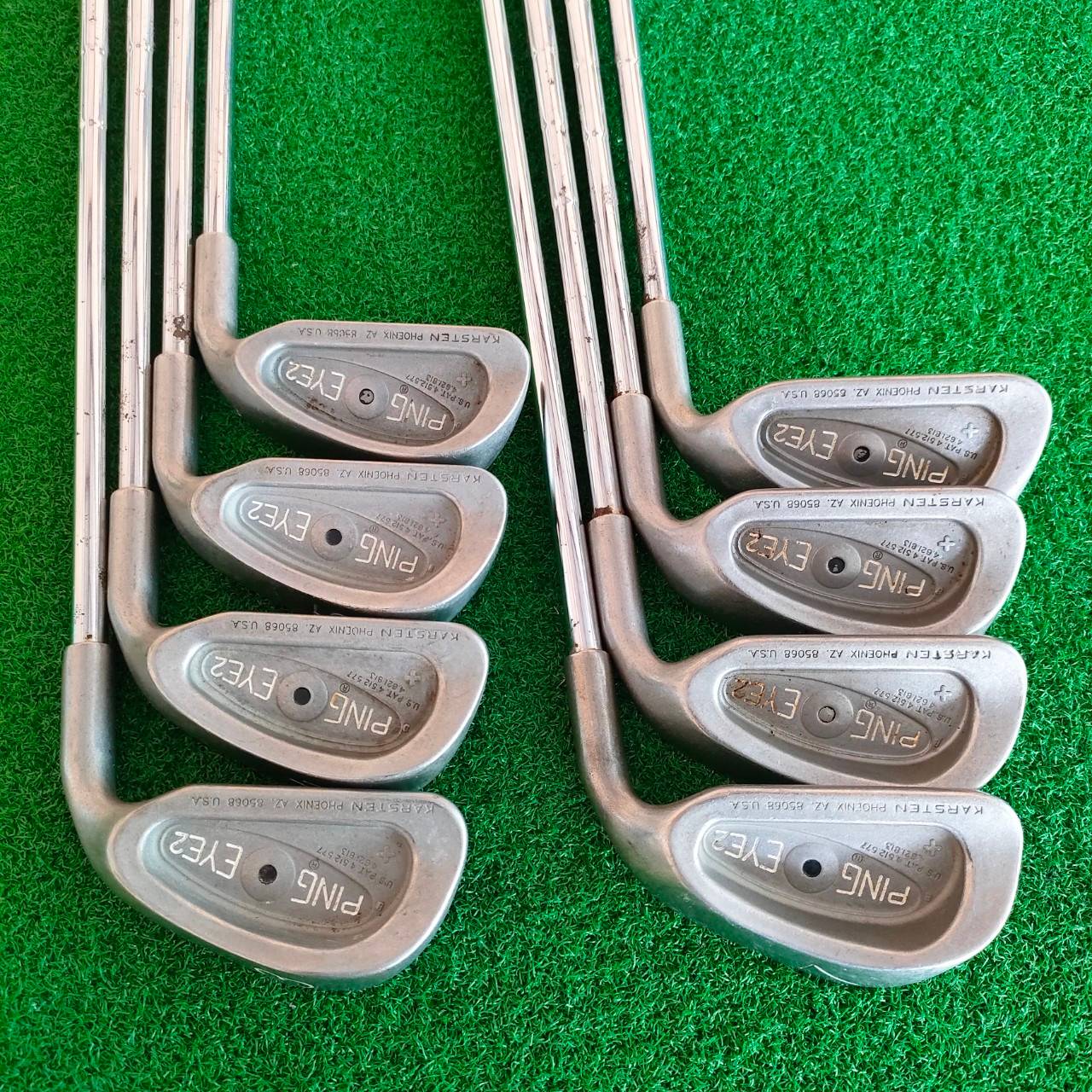 ชุดเหล็ก PING EYE 2 + มีเหล็ก 3-9 เเละ W จุดดำ ก้าน PING เดิมๆเลยครับ จุดดำคือจุดที่ไลน์แองเกิ้ล จะเท่ากับเหช็กทั่วๆไปเลยครับ