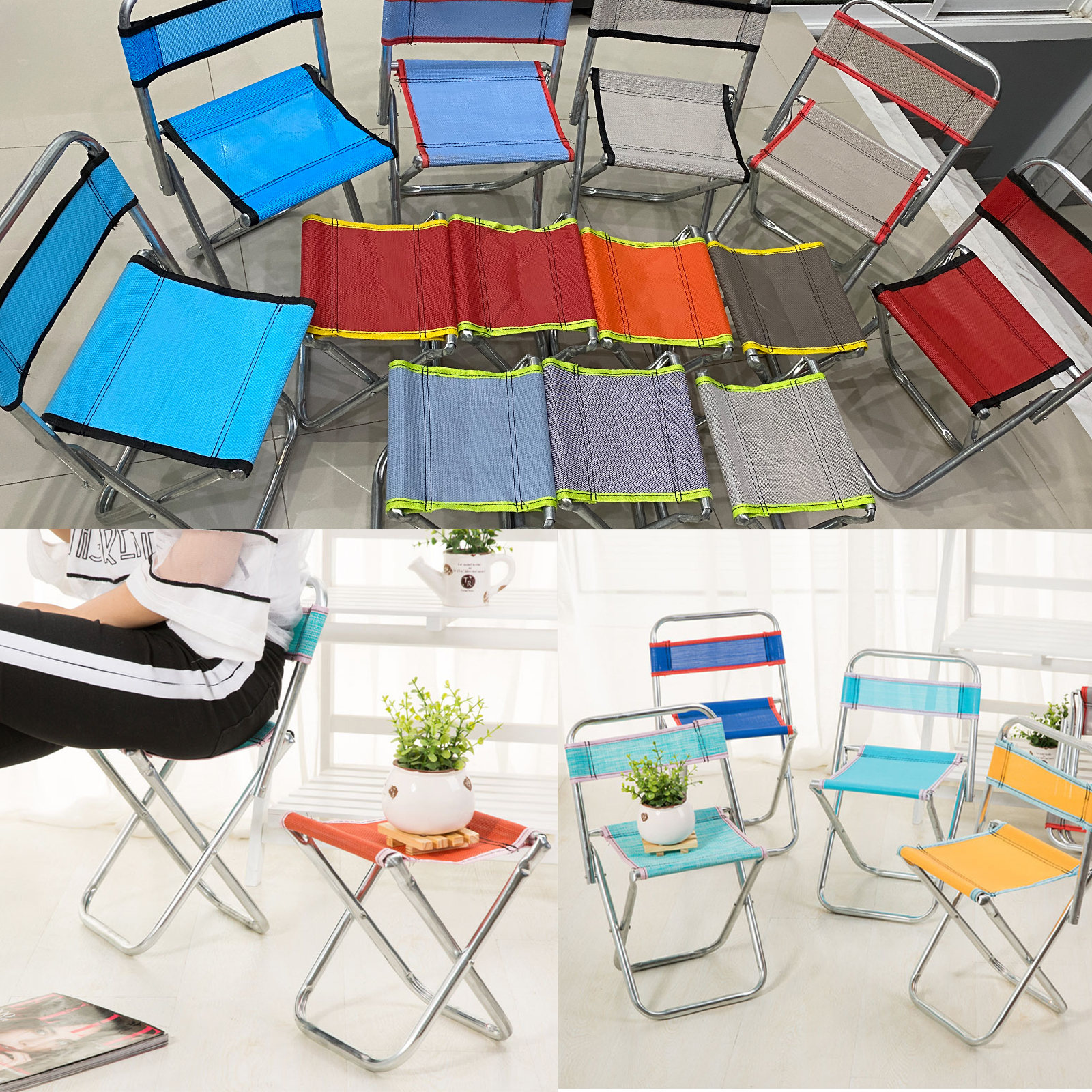 เก้าอี้พับ มี2รุ่น L-พนักพิง/S-เล็ก นั้งตกปลา ไปแคมป์ปิ้ง ใช้งานกลางแจ้ง พกพาสะดวก น้ำหนักเบา แข็งแรง