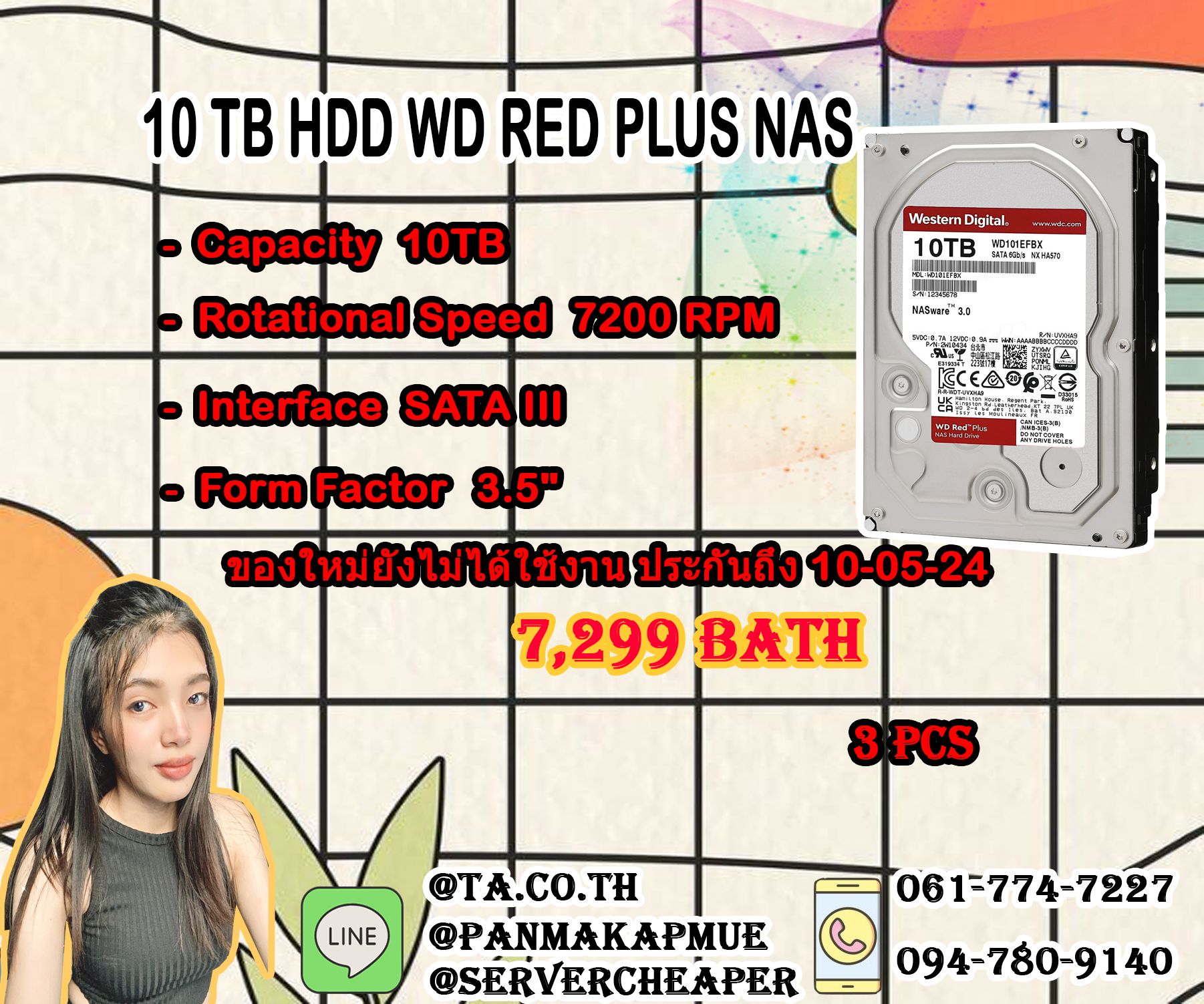 10 TB HDD WD RED PLUS NAS