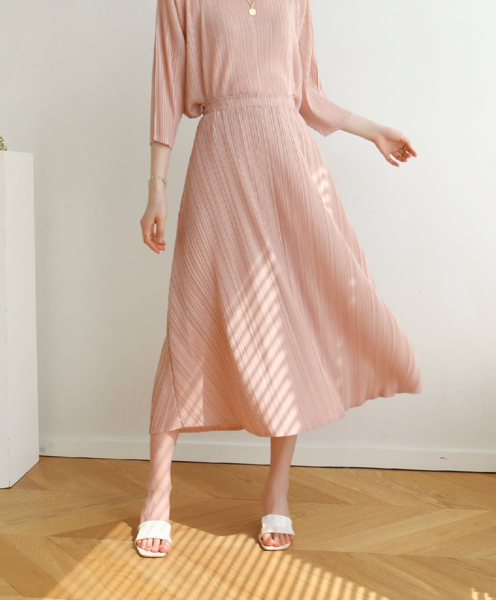 ยาว 31นิ้ว! 2MUAY รุ่น GJO8130 กระโปรงอัดพลีทงานคุณภาพ FLARED PLEATED SKIRT 20สี FREE SIZE