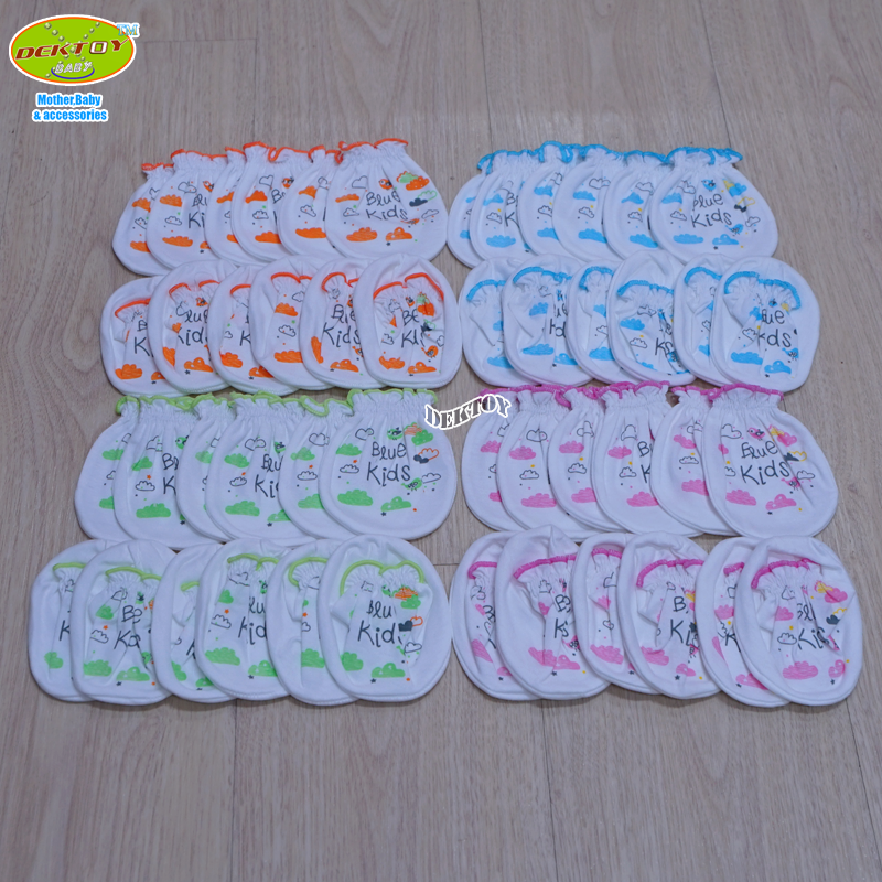 Littelhome baby ถุงมือ+ถุงเท้า เด็กแรกเกิด-3เดือน แพ็ค12คู่