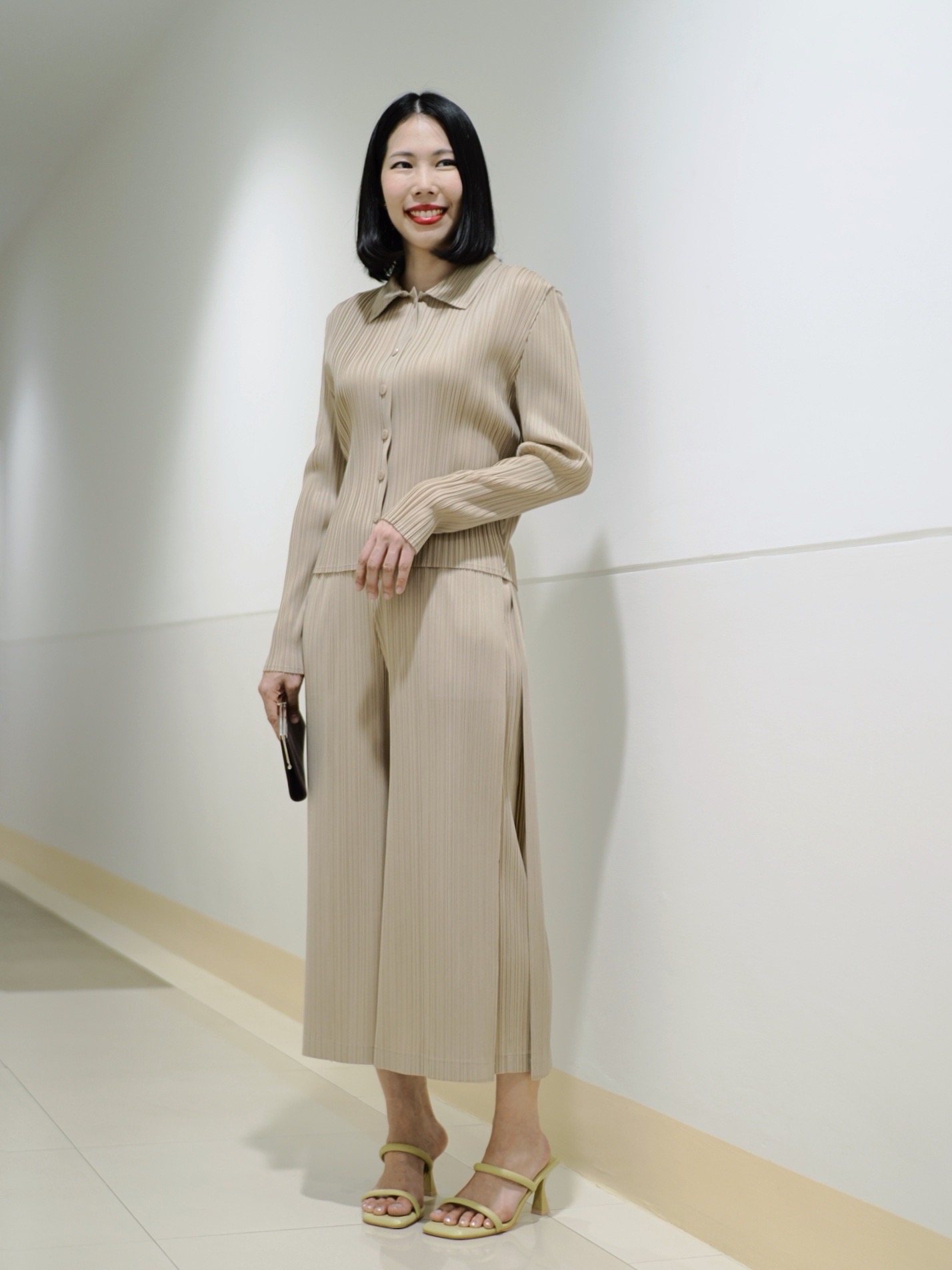 กก. ยาว33นิ้ว! 2MUAY รุ่น GJO5006-9 / GJO1306-9 เซ็ทพลีทคุณภาพ FRONT BUTTON FRONT WITH PANTS PLEATED SET 7 สี FREE SIZE