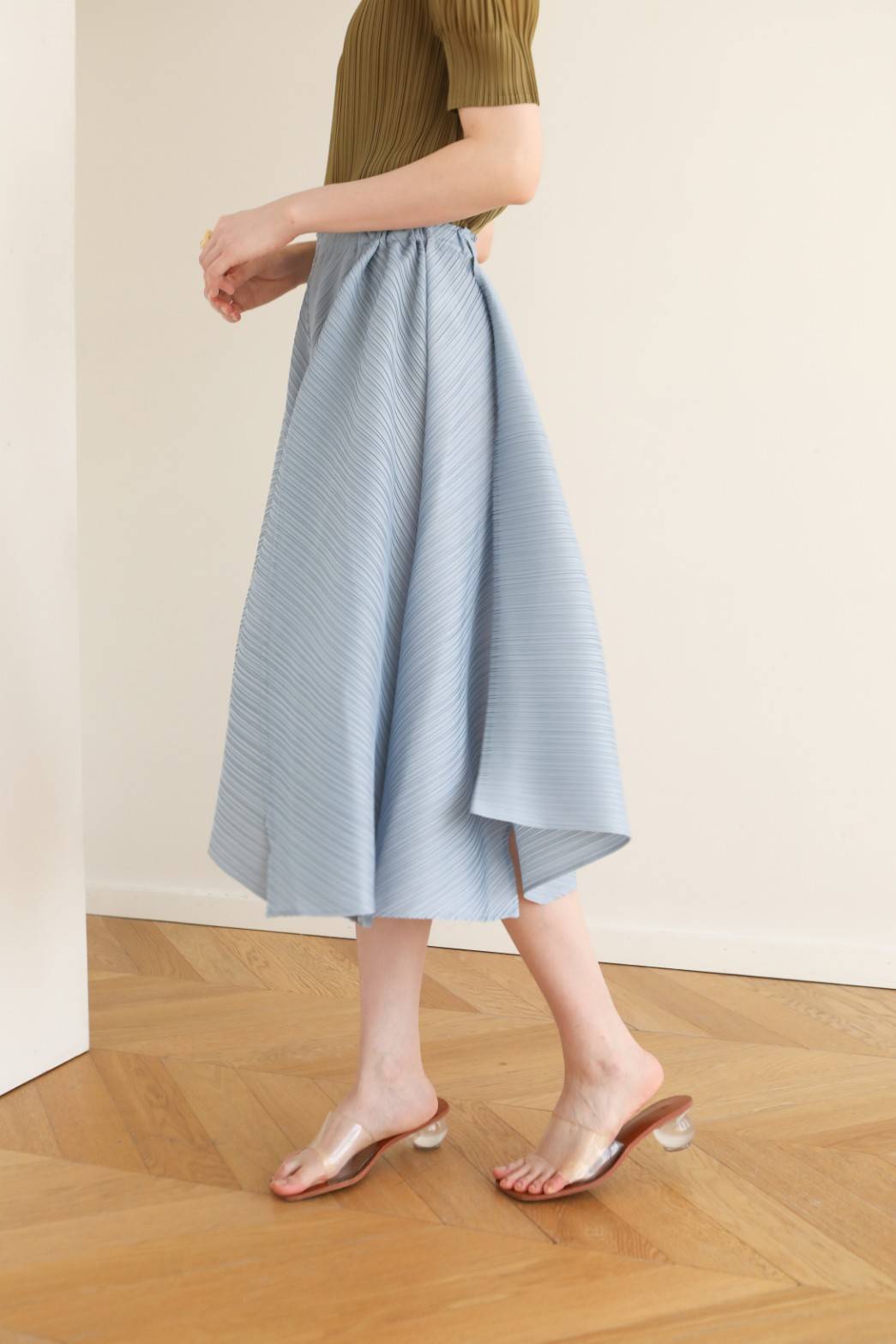 ยาว 28นิ้ว!! 2MUAY รุ่น GJO2923 FLARED PLEAT PANT กางเกงผู้หญิง กางเกงพลีทคุณภาพ 12สี FREE SIZE