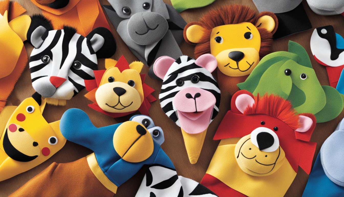 Educational hand puppet animals