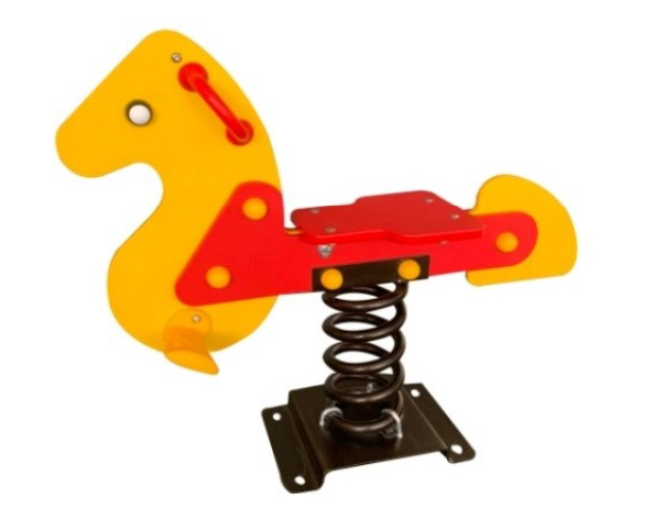 สปริงม้าสีเหลือง, สปริงโยกเยก,ของเล่นเสริมพัฒนาการ,กล้ามเนื้อมัดใหญ่,เครื่องเล่นเด็ก, เครื่องเล่นสนามกลางแจ้ง สินค้าพร้อมส่ง สำเนา