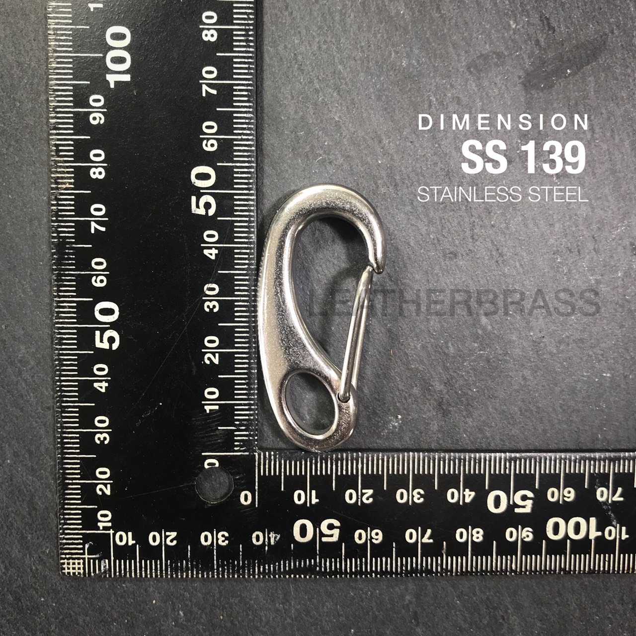 SS139 ตะขอเชือก ตะขอพวงกุญแจ เนื้อสเตนเลสแท้ **ราคาต่อชิ้น** อุปกรณ์เดินป่า ปีนเขา แค้มป์ leatherbrass