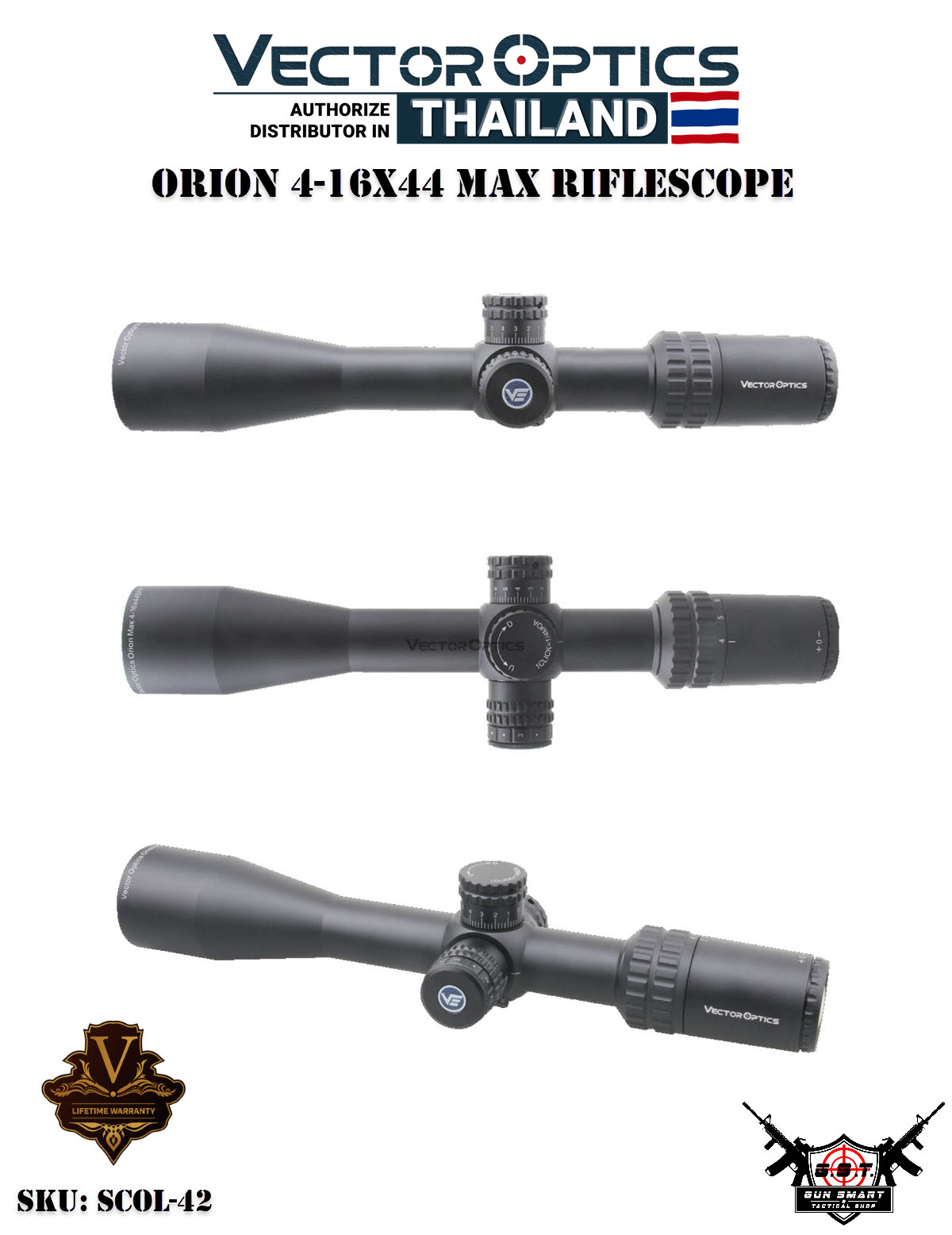 ORION 4-16X44 MAX RIFLESCOPE - VectorOpticsThailand