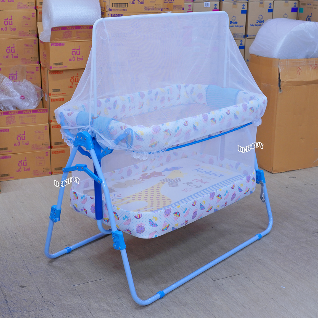BABY CRADLE Cradleworld เปลเด็ก เปลไกวเด็กขนาดใหญ่ C015 สีฟ้า