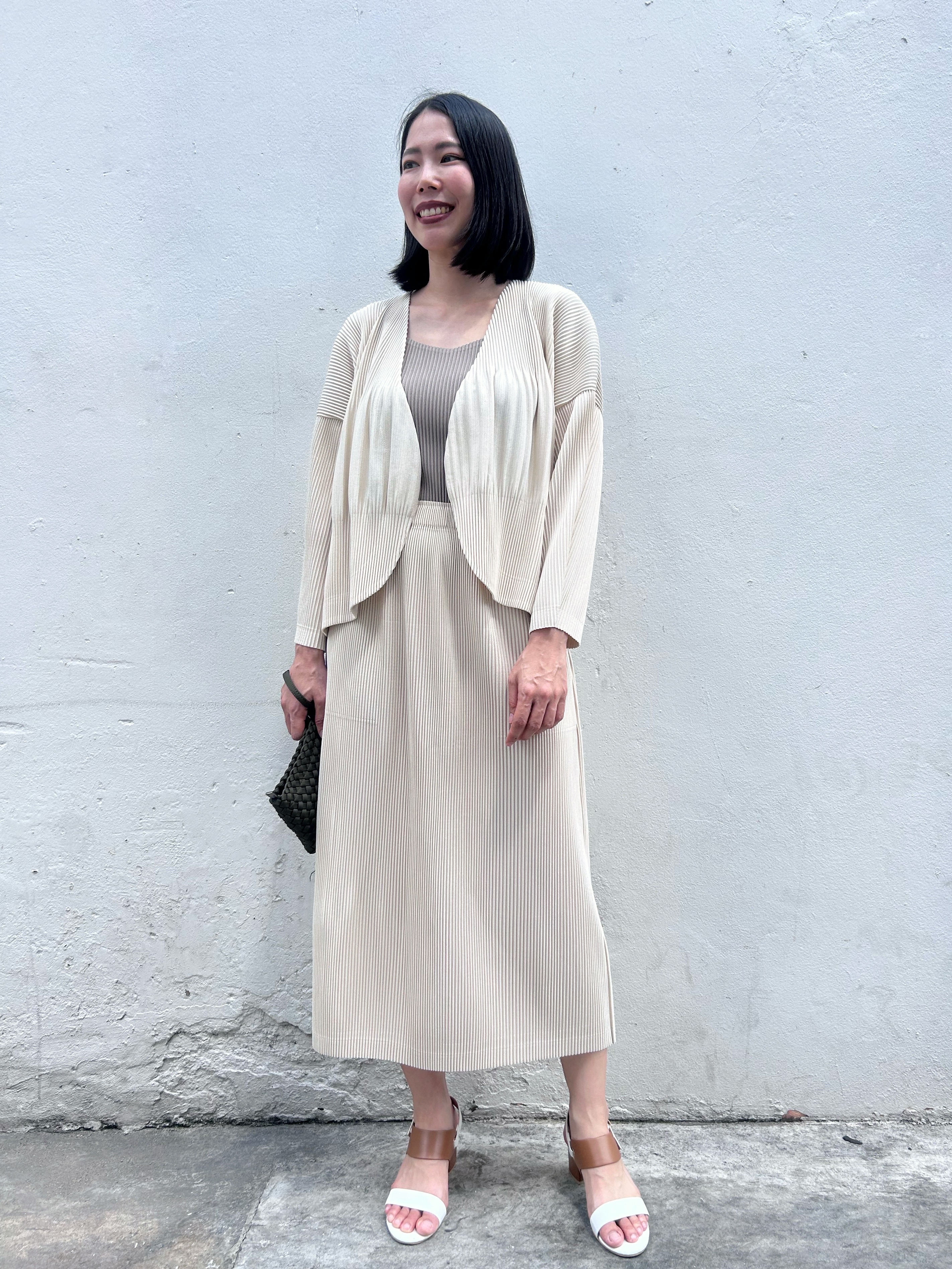 เซ็ต 2ชิ้น! 2MUAY รุ่น GJO5160 / GJO1328 เซ็ตพลีท THICK OPEN FRONT CARDIGAN WITH SKIRT PLEATED SET 12 สี FREE SIZE