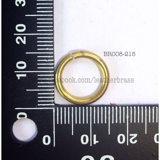 BR008 ห่วงกลม บิดได้ ข้อต่อสร้อย ข้อต่อสายกระเป๋า ทองเหลืองแท้