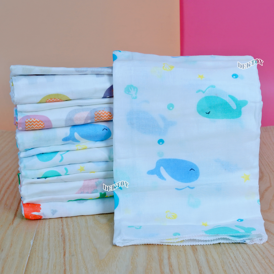 Litelhome ผ้าอ้อมเด็ก ผ้าอ้อมสาลู 24 นิ้ว 12 ผืน