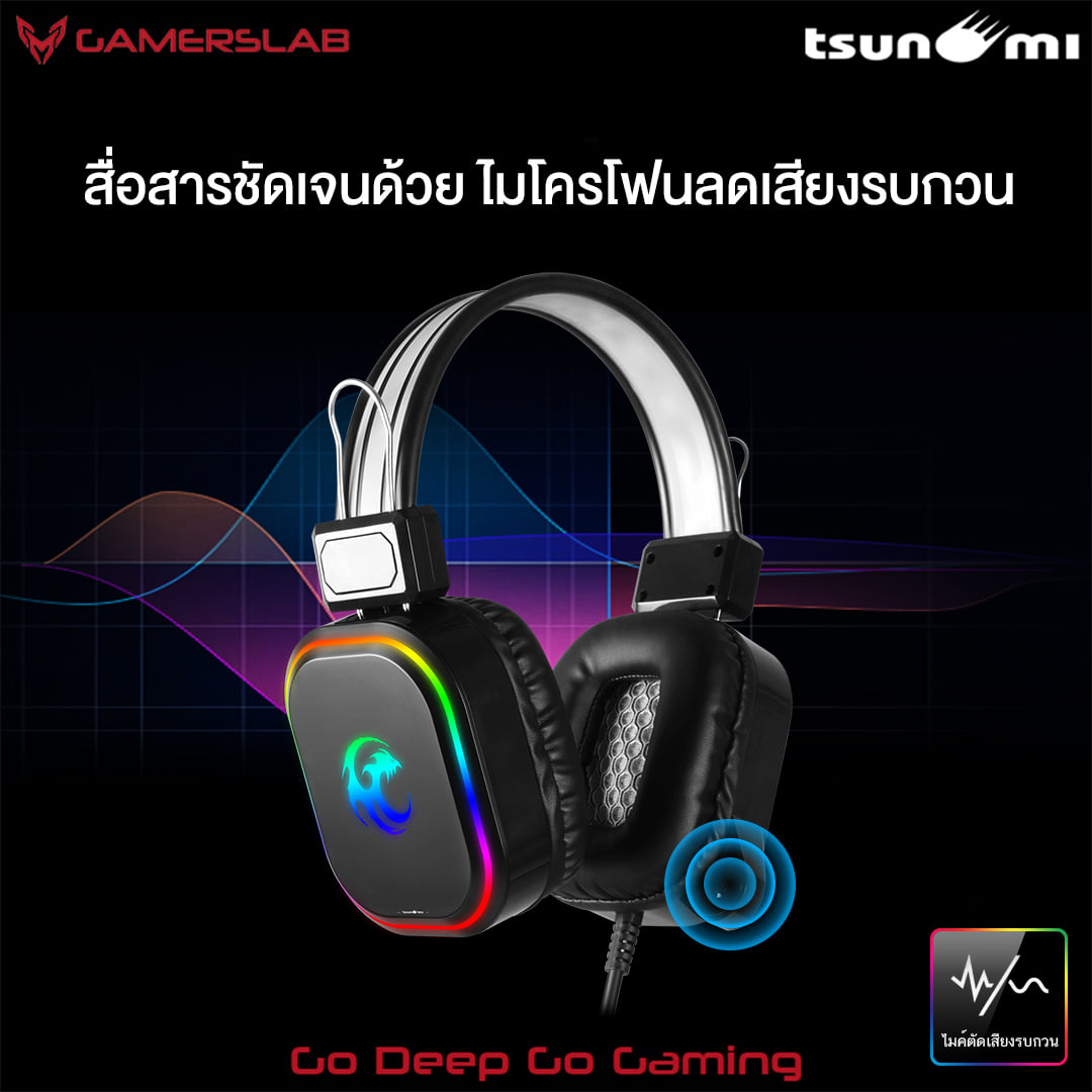 TSUNAMI M3 2.1 Stereo Sound RGB Gaming Headset