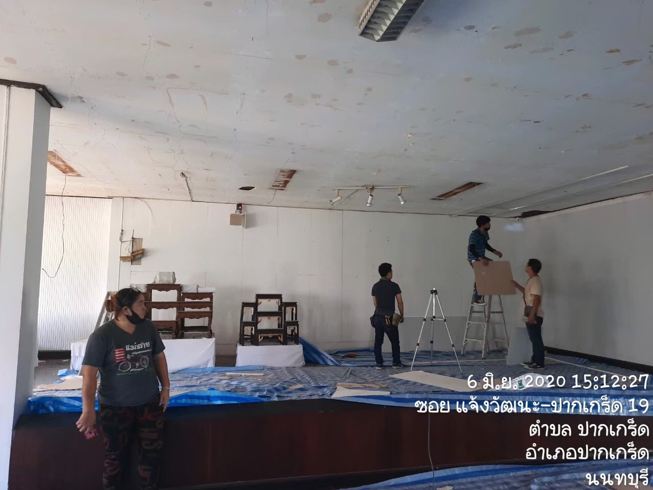 ดุริยางค์ตำรวจ(ปากเกร็ด) ปรับปรุงหลังคา,ฝ้า,เพดาน