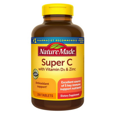 Nature Made Super C with Vitamin D3 and Zinc ขนาด 200 Tablets